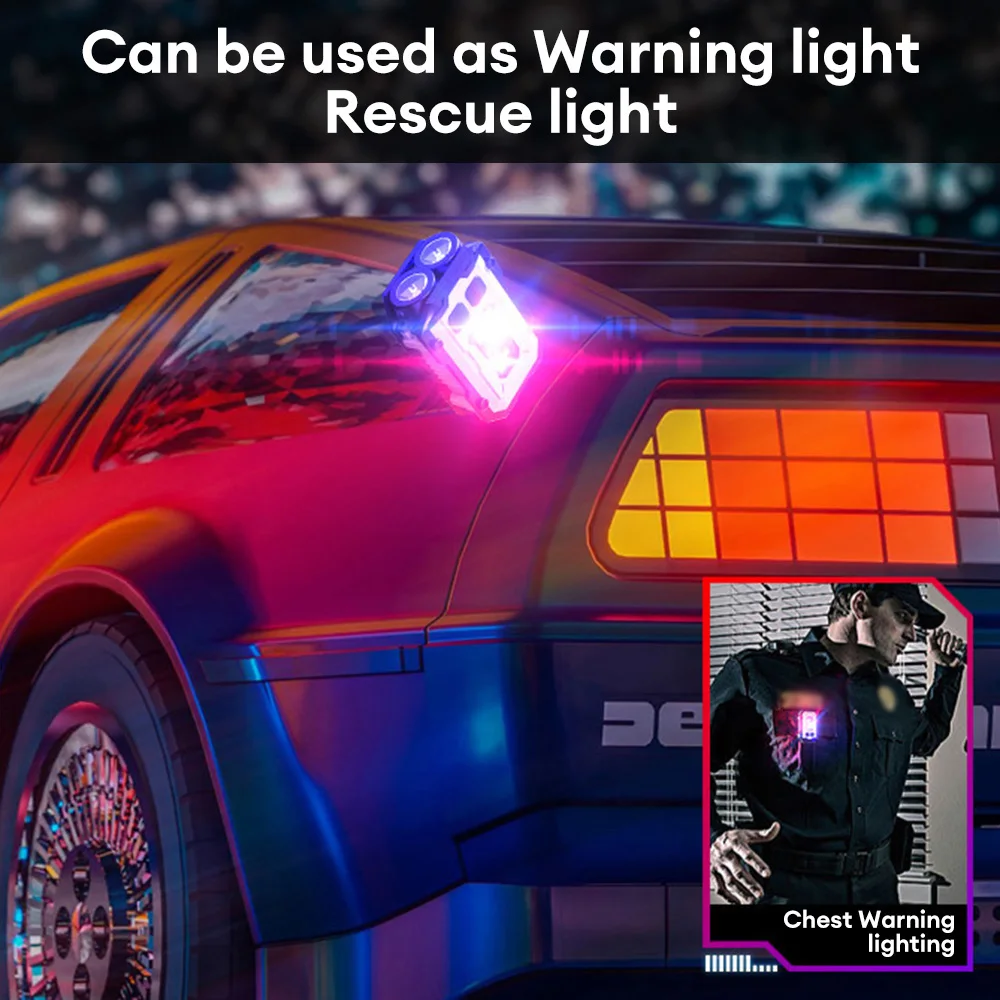 Flashing Light Up Sports Car Keychain
