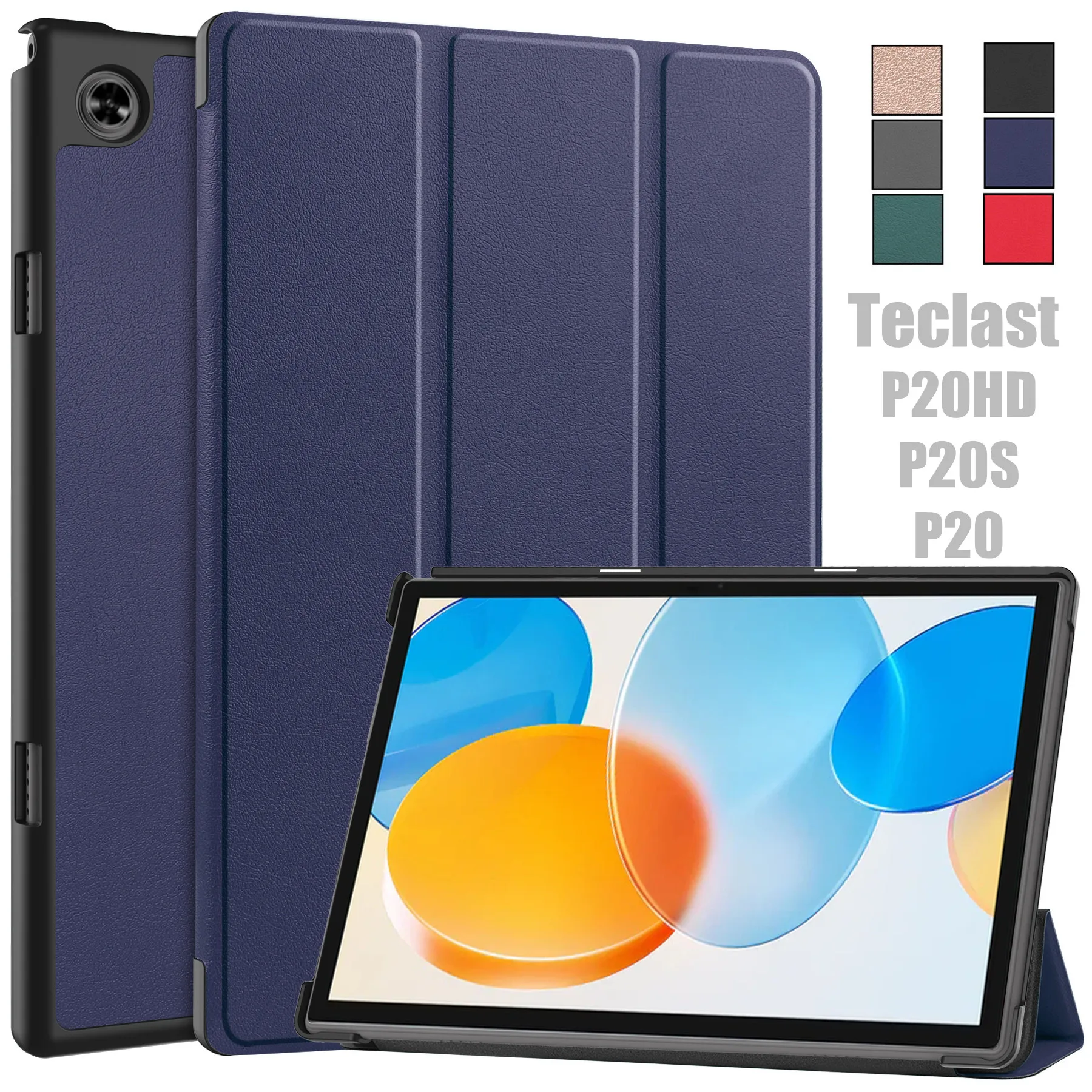 

for Teclast P20 P20S 10.1" Tablet Cover PU Leather Case with Auto Wake Function Stand Flip Case for Teclast P20HD Tablet Case