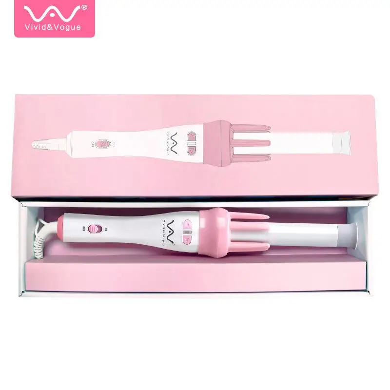 Vivid&Vogue 28mm magic curler set pink automatic curler lazy with free hair clip comb (VAV-022B authentic)