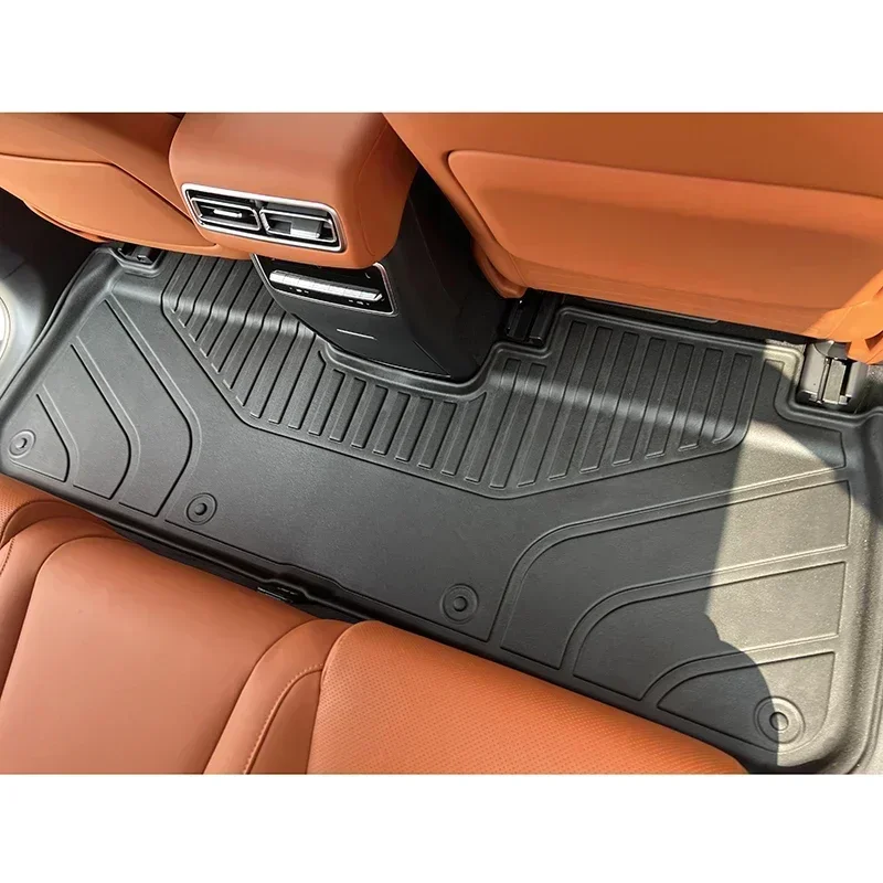Floor Mat Car Floor Mats Floor Mats Car Floor Mats for Lixiang L6 Waterproof Non-slip Foot Pad TPE Car Carpet Black Floor Liners Trunk Mats