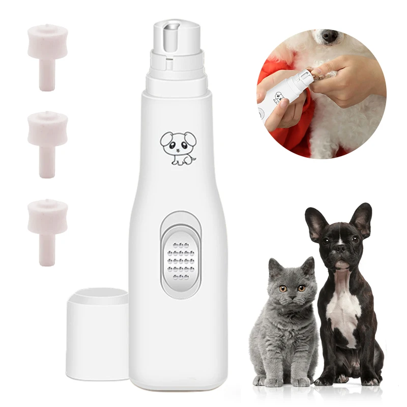 500 MAh Electric Dog Nail Grinder with Polisher Wheel LED Light Pet Nail  Clipper 2-Speed Pet Nail Trimmers for Pet Paws Grooming - AliExpress