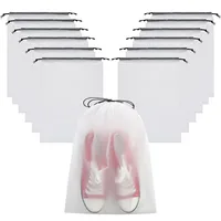 30x40 Portable Shoe Storage Drawstring Eco Storage Bag for Sundries Travel Makeup Bag Waterproof Transparent Plastic Storage Bag 1