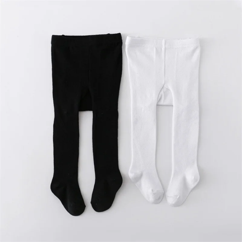 Infant Baby Girls Tights Knitted Stockings Girls Cotton Soft Newborn Leggings Casual White Black Pantyhose 0-2Years Old knit tights,girls pantyhose,children stockings