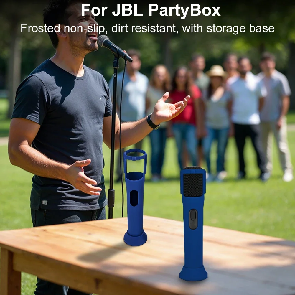 Silicone Case Mic Sleeves Microphone Stand Microphone Case for JBL PartyBox Wireless Microphone Accessories Silicone Case