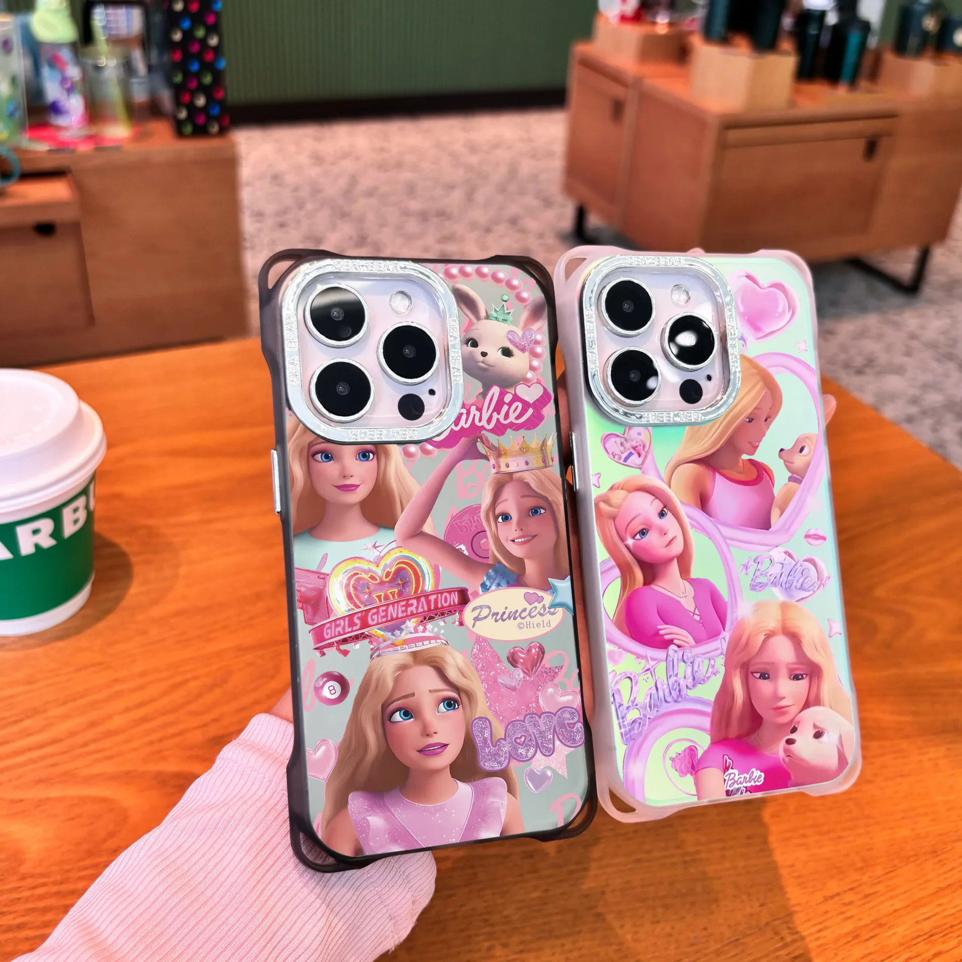 Custodia Per Telefono Barbie Doll Girls Per Iphone 15 14 13 12 11 Pro Max 14 15 Plus Custodia Cute Pink Sweet Cartoon Cover Antiurto Di Lusso