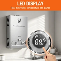    Chauffe-eau instantané mural au gaz GPL SIHAO 8L 16KW, affichage LED, équipement d'eau chaude instantanée pour douche et cuisine 8 5