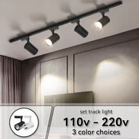 LED Track Light Rail Lighting System Spot Led Ceiling Lamp for Clothing Store Living Room 220VFull Set Track Spotlight 1
