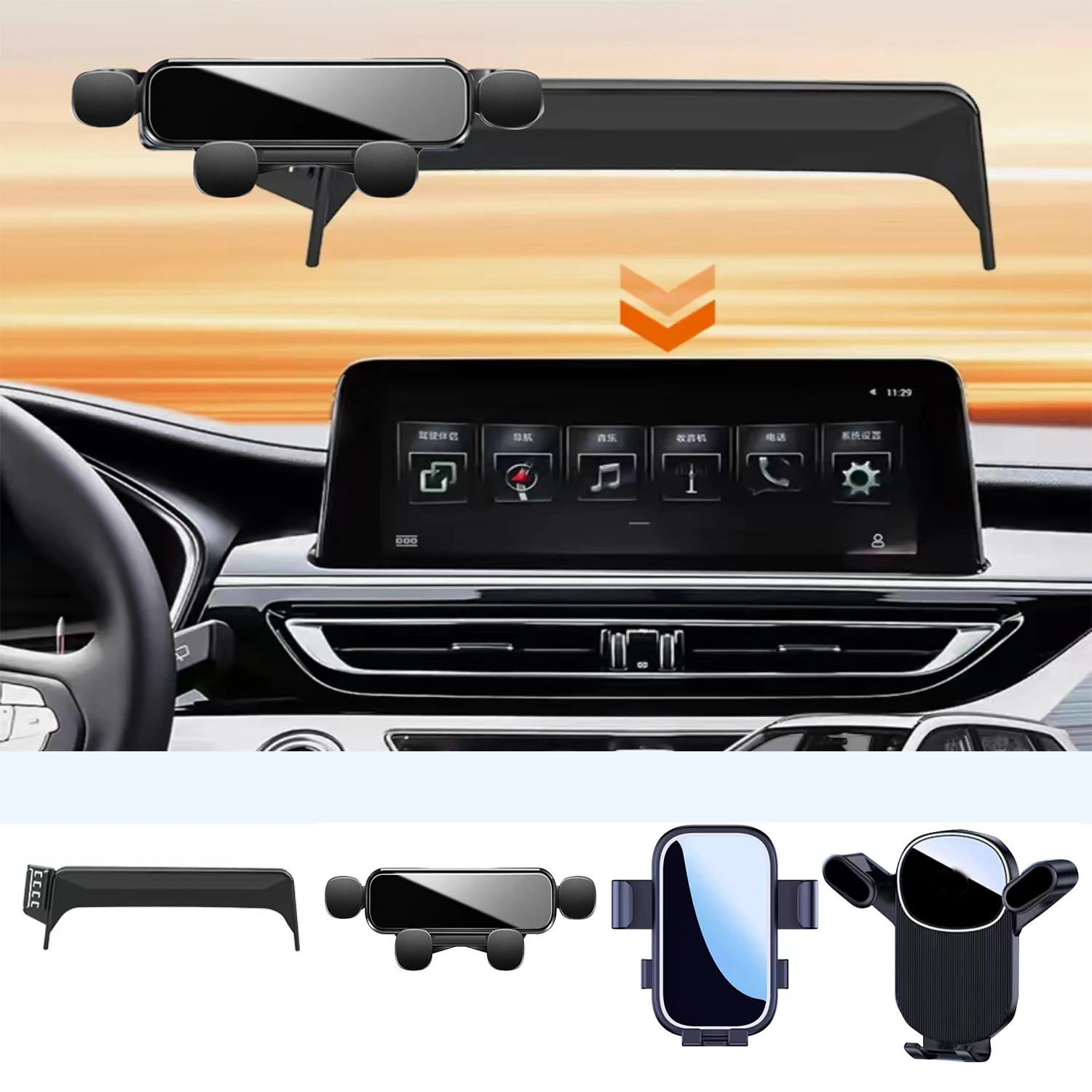 

Автомобильный держатель для телефона 2018 2019 2020 2021 2022 Changan CS75 10,25 дюймов подставка для GPS Специальный кронштейн для крепления аксессуары
