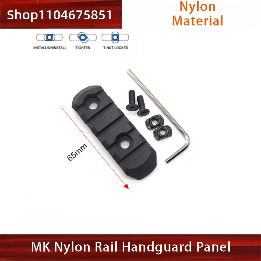 Picatinny-Schienen-Handschutz MLOK/KEYMOD – Wargame-Spielzeug, dekoratives Zubehör (Nylon und Metall), taktisch für den Außenbereich – Detail 7