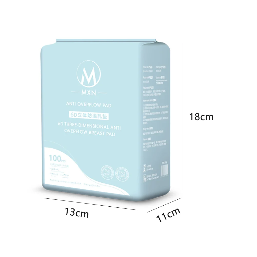 100PCS Breastfeeding Disposable Breast Nursing Pads Breathable Slim Super Absorbency Cotton Breast Pad Nurs 3