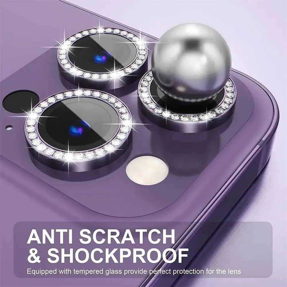 Sparkly Rhinestone Camera Lens Protector and Screen Film Combo Case