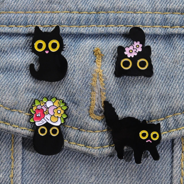 Cartoon Cat Pins Cat and Potted Flower Plant Pins Accessories Clothing  Backpack Brooch Enamel Lapel Pins Badge Wholesale - AliExpress