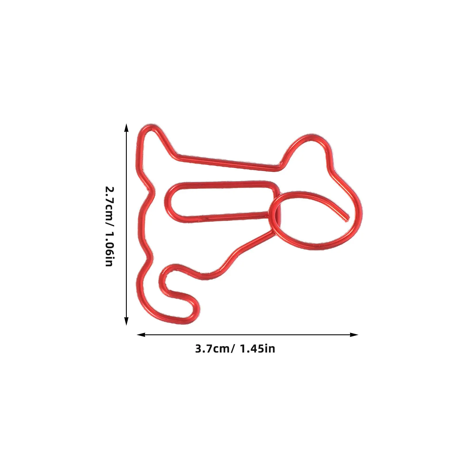 50Pcs 개 모양의 종이 클립 귀여운 동물 책갈피 클립 금속 종이 클립 사무실 홈 학교를위한 다기능 장식