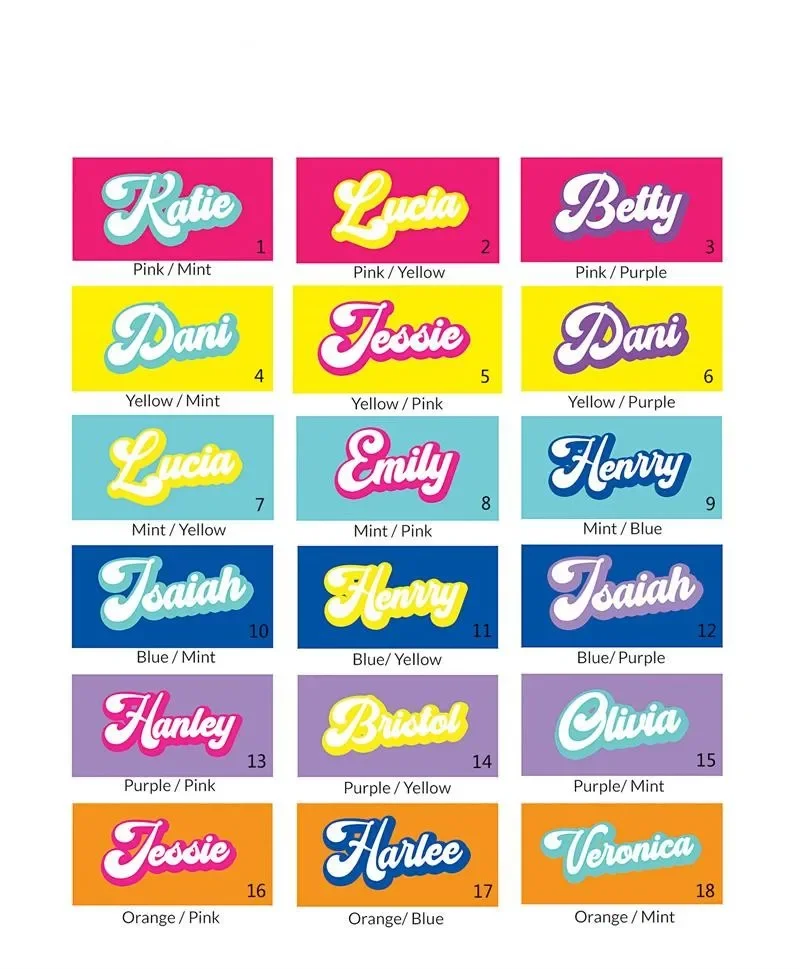 Custom Name Colorful Beach Towel 6 | Custom Name Colorful Beach Towel 6