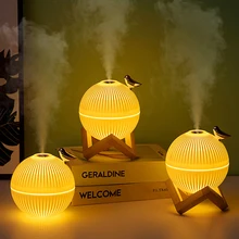 

330ml USB Air Humidifier Ultrasonic Cool Mist Maker with Warm LED Lamp for Home Kids Room Mini Aroma Diffuser Humidificador