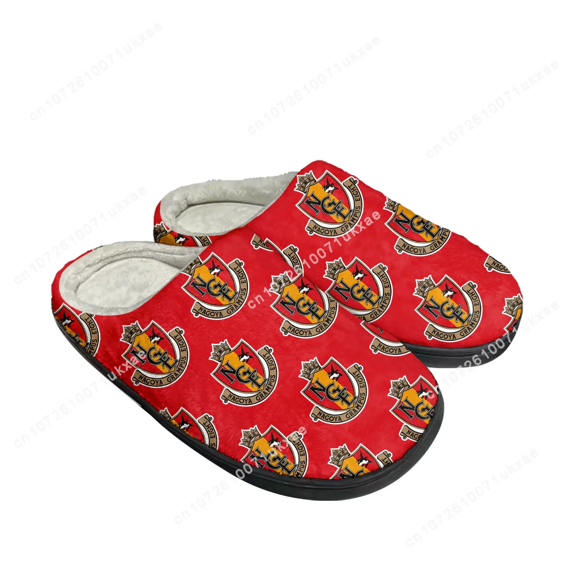 グランパス Grampus Football Home Cotton Slippers Mens Womens Plush Bedroom Casual Keep Warm Shoes Thermal Indoor Slipper Customized