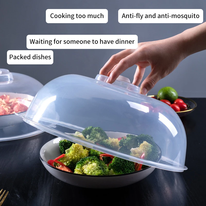 Microwave Heating Insulation Dish Cover Splash-Proof Cover Plastic Oil-Proof Non-Toxic High Temperature Resistant Kitchen