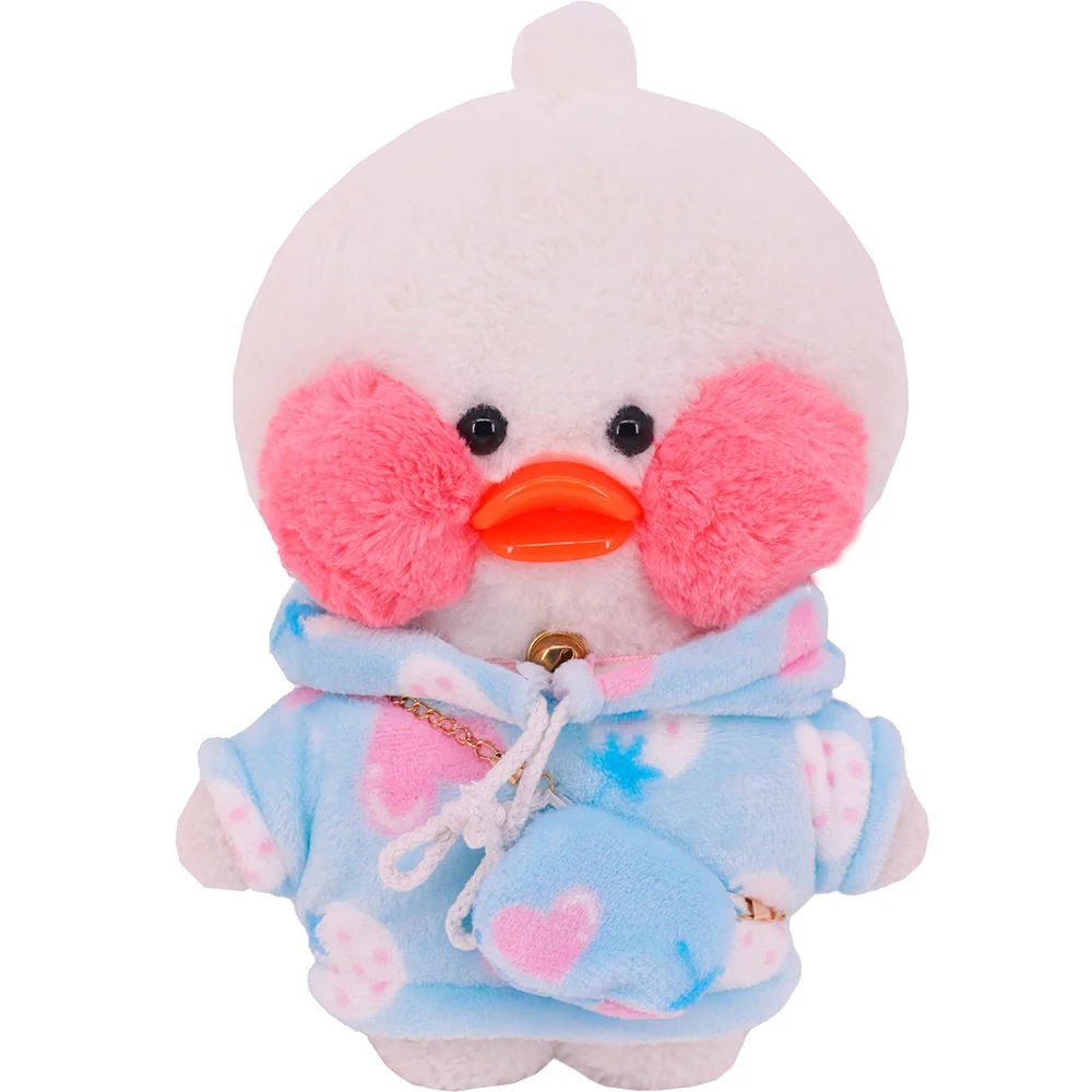 Plush Sweater Bag 2 Pcs Color Stripe Wave Point Kawaii Duck Doll Clothes 30cm Animal Plush Stuffed Toy Bear Clothes