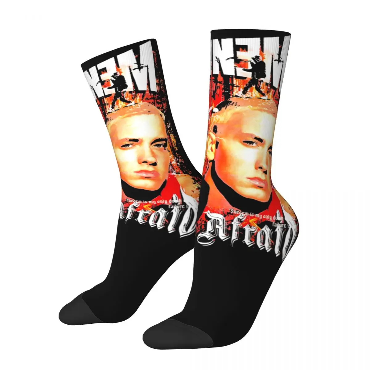 

Women Rap God Eminem Socks Warm Casual HipHop Rapper Socks Novelty Accessories Middle TubeSocks Wonderful Gifts