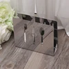 Stainless Steel Napkin Rack Box Tissue Holder Cutlery Floral Hollow-Out Design 6