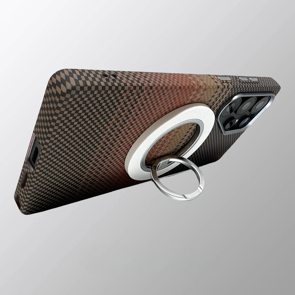 Swivel Folding Kickstand Case with Magnetic Charging and Carbon Design Armor Cover