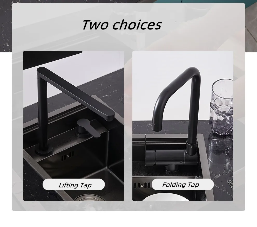 35x45cm Black Hidden Kitchen Sink Washbasin Stainless Steel Hand-made Single for Bar Small Basin Balcony Pool