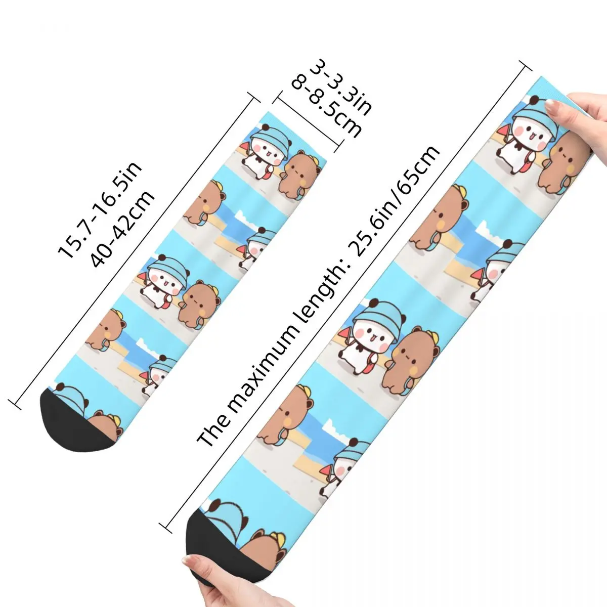 Funny Crazy Sock for Men Spring Outing Hip Hop Vintage Bubu Dudu Cartoon Happy Pattern Printed Boys Crew Sock Casual Gift