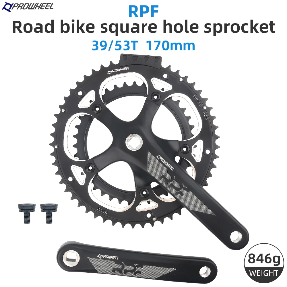 Prowheel OUNCE-521-N道路自転車角穴クランクセット170ミリメートル