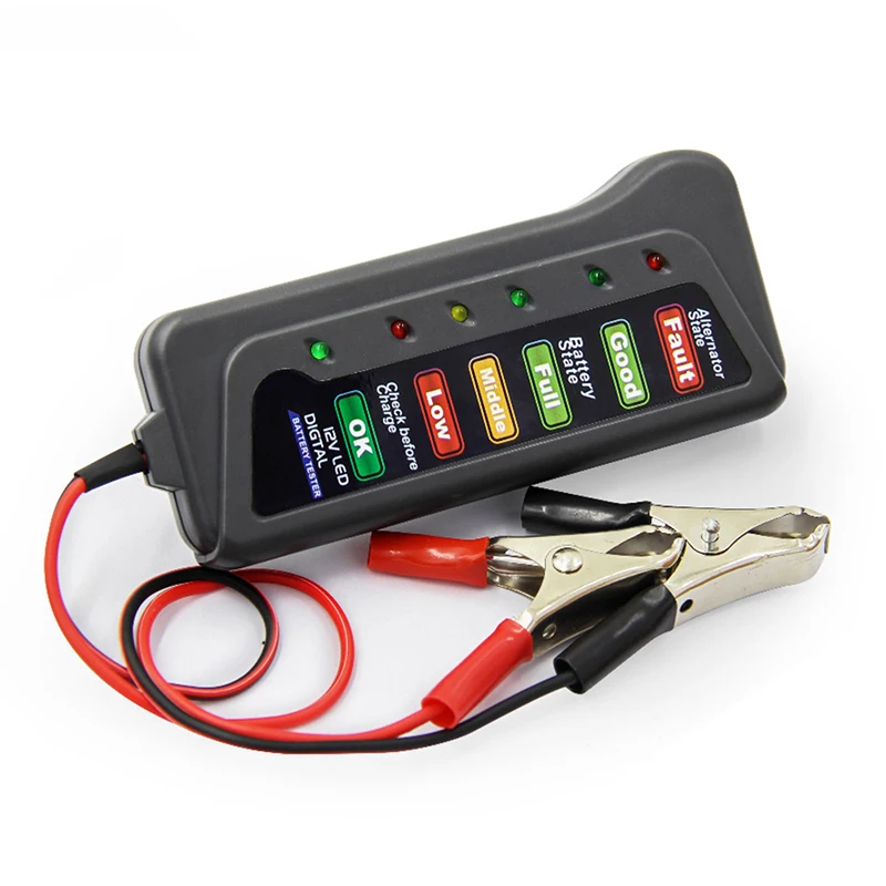 12v Universal Car Motorcycle Tester Fault Detector Battery Tester