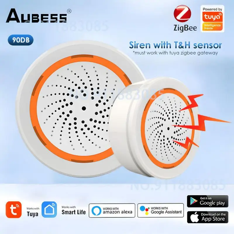 

Умная сирена Tuya Zigbee, лампочка с оповещением о стробоскопе, 90 дБ, требует концентратора