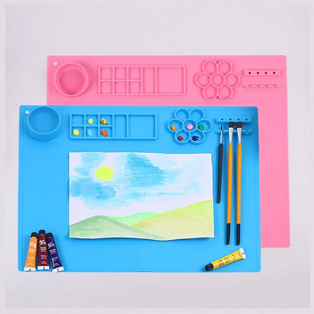 

Large Silicone Craft Mat For DIY Craft Art Painting Mat Non-Stick Silicone Sheet Wipeable Washable Graffiti Art Drawing Board