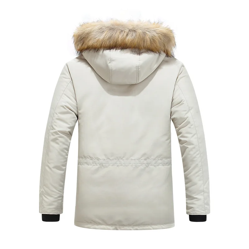 Cotton Padded Clothes For Men In Autumn And Winter New Heavy Cotton Jacket Medium Long Men's Hooded Trend Coat
