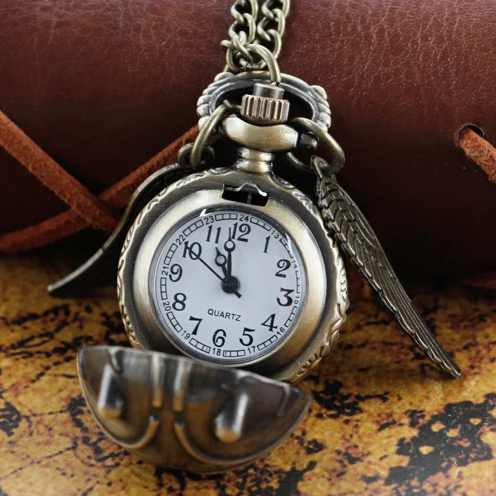매직 크리 에이 티브 Steampunk 펜던트 석영 주머니 시계 청동 공 케이스 로마 디지털 빈티지 시계 남자와 여자의 기념품