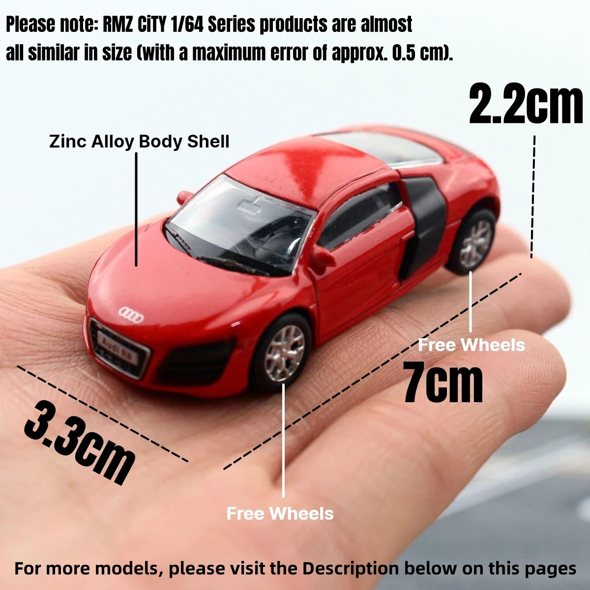 Hot Free Wheels 1/64 Toy Car For Children 1:64 RMZ City Diecast Metal Miniature Super Sport Vehicle Model Collection Match Box