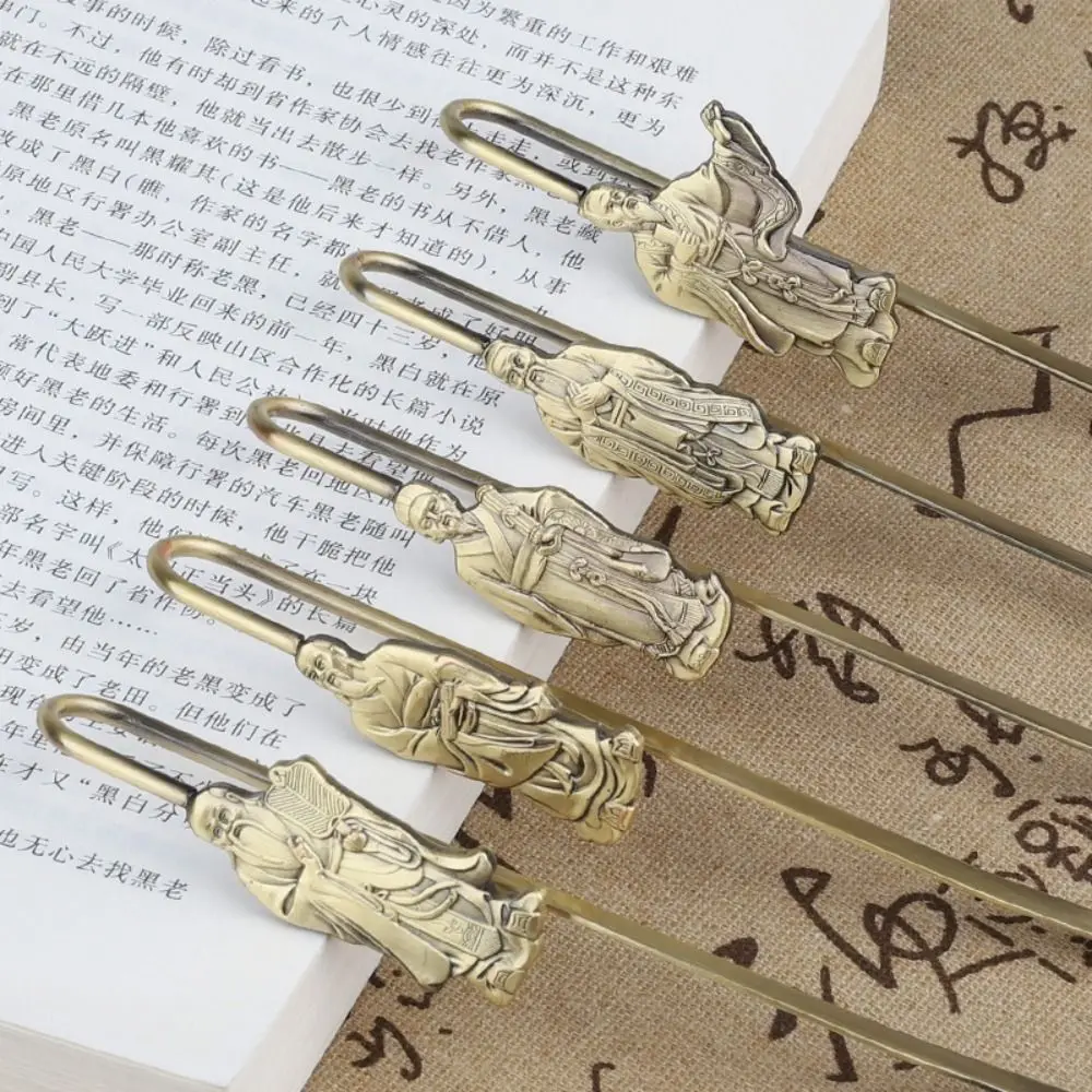 

Book Page Marker Confucius Bookmark Marking Book Paginator Vintage Page Marker Handcraft Reading Ancient Statue Book Mark