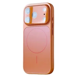 Luxury Original Matte Armor Phone Case with Wireless Charging Capability - iPhone 18 Pro Max (Orange)