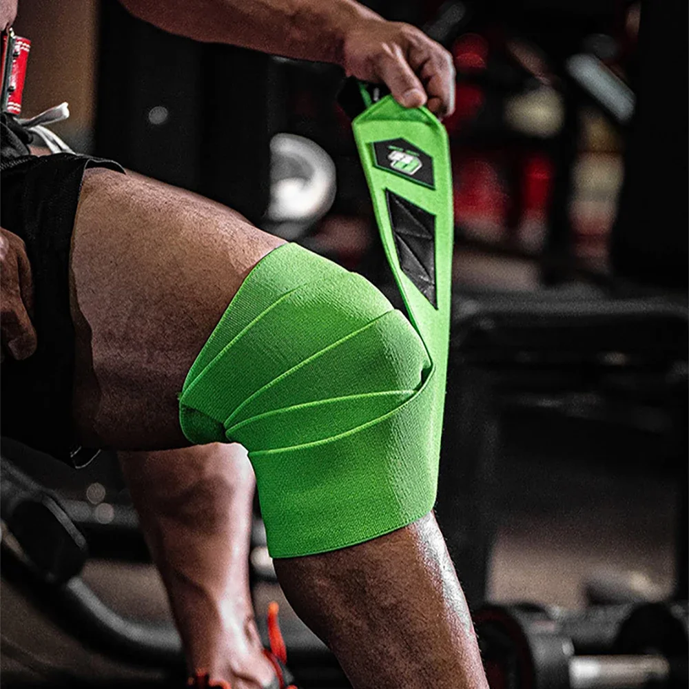 1PC PSII 200cm Gym Fitness Knee Bandage Compression Support Braces Pads Kneepad for Leg Exercises Basketball Sport Protect Knees