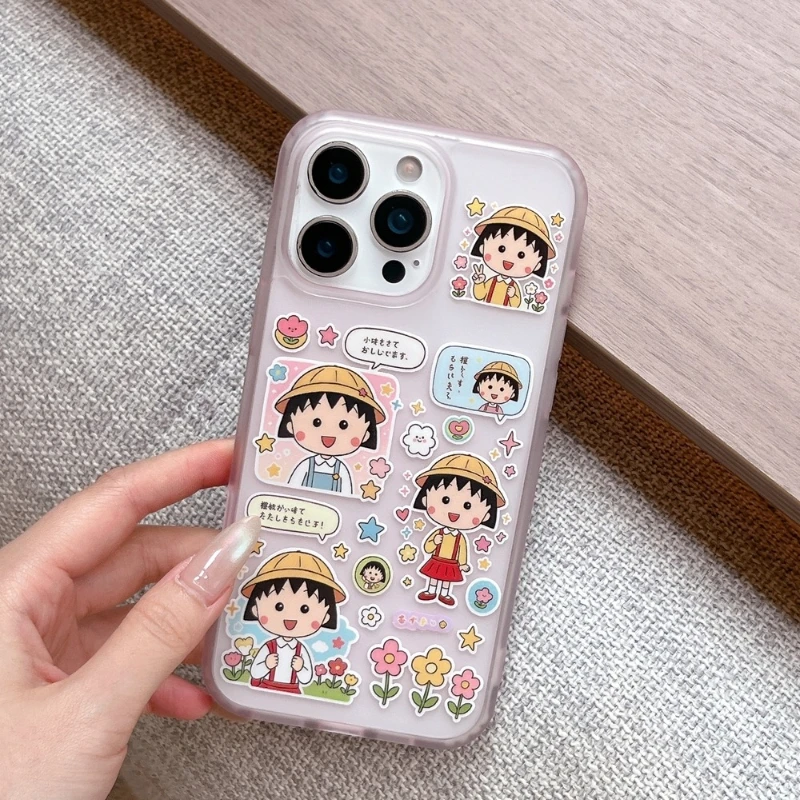 Adorable Chibi Maruko-chan Shockproof Phone Case - Cartoon Anime Hard Cover