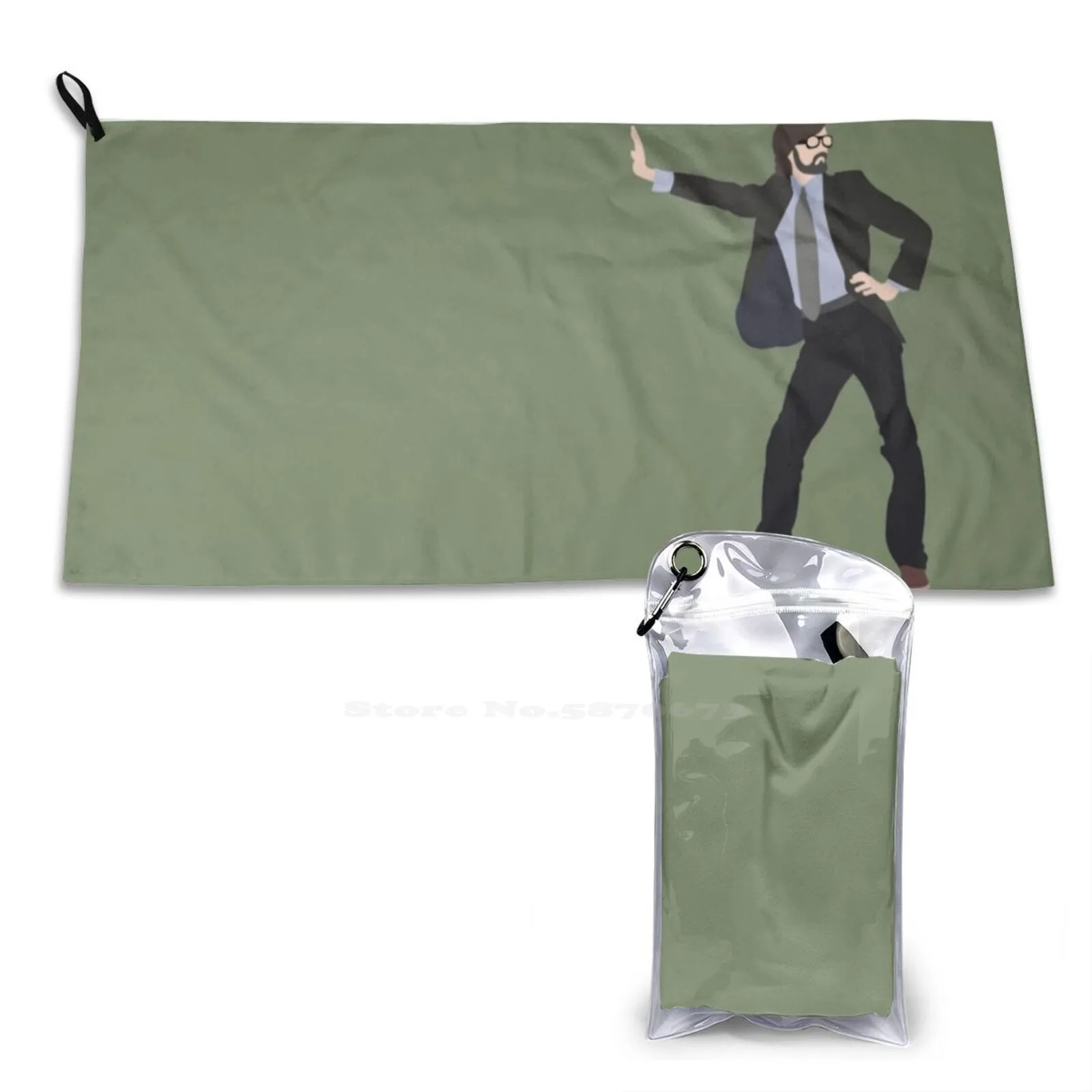 Danza Come Jarvis Cocker Morbido Tessuto In Microfibra Asciugamano Da Viaggio Jarvis Cocker Pulp Disco 2000 Persone Comuni Cartoon Bristol