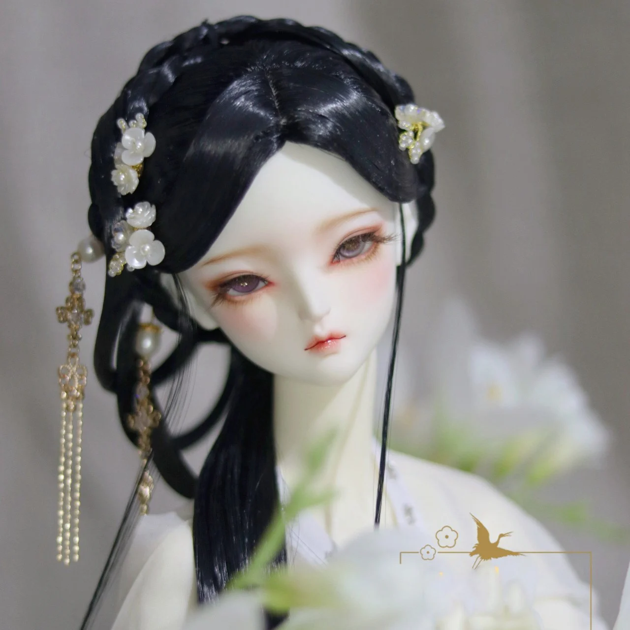 

1/3 Scale Ancient Costume BJD Fairy Wig Doll Accessories Hanfu Antique Style Hair Retro Wigs For BJD/SD SD13 Big Girl SSDF C1859