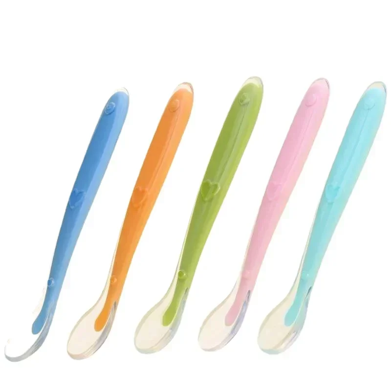 1PC Silicone Spoons for Baby Infant Feeder Spoons Silicone Feeding Spoon Silicone Cutlery Set Baby Cutlery for Children Kids Soft Safety Feeding BPA Free Baby Utensils Flatware