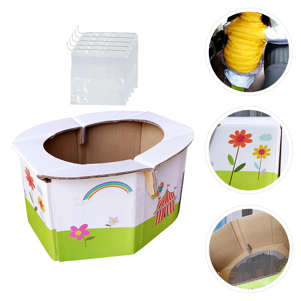 1pc Portable Travel Baby Kids Urinal Seat Baby Outdoor Foldable Paper Toilet for Car 6