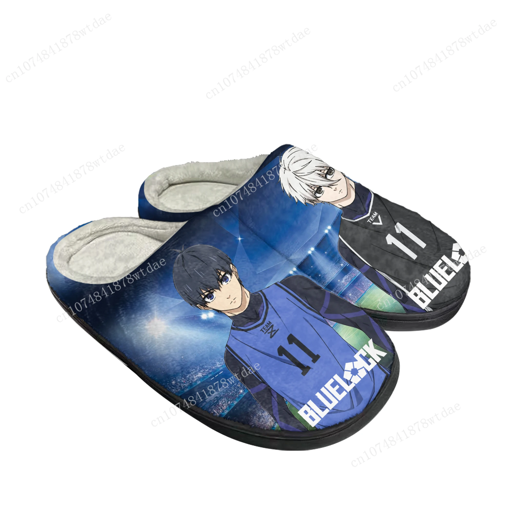 

Blue Lock Home Cotton Slippers Mens Womens Yoichi Isagi Plush Bedroom Casual Keep Warm Shoes Anime Custom Thermal Indoor Slipper