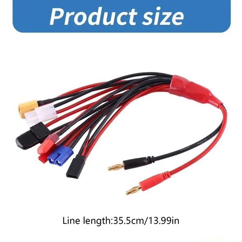 E56B 1 8 원격 제어 배터리 충전기 어댑터 커넥터 분배기 케이블 4.0mm 바나나 플러그-XT60 EC3