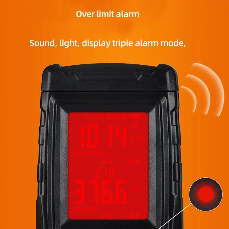 WT3121 Handheld Digital LCD EMF Meter Electric Magnetic Field Dosimeter Detector Electromagnetic Radiation Teste 4