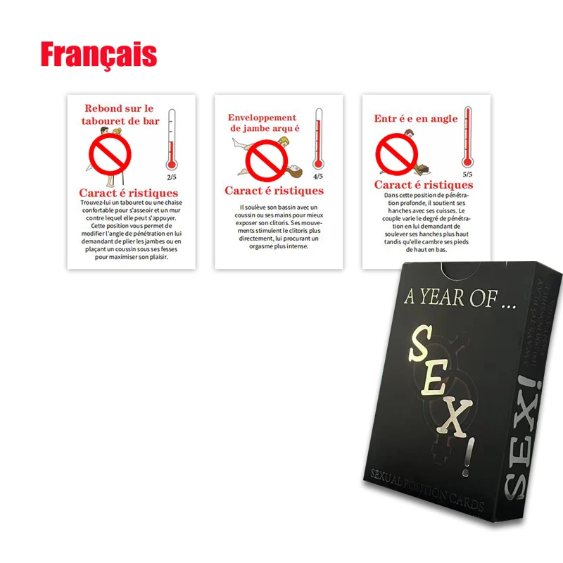 French Spanish Sexual Position Cards Role Playing Adult Games Bedroom Commands A Year Of Sex Toys For Couples 18+ Erotic