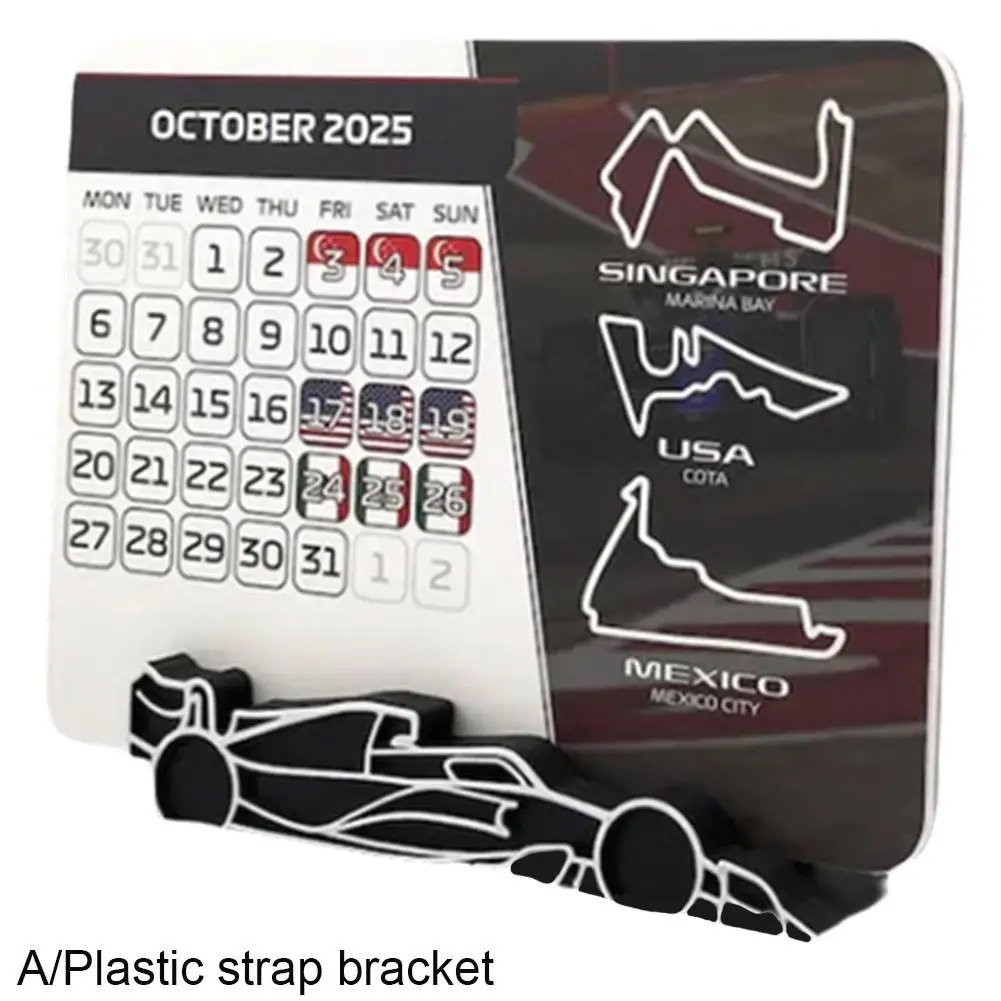 F1 Formula 1 Racing Calendar Desktop Decoration with F1 Car Stand Stylish Wall & Desk Calendar for Motorsport Fans