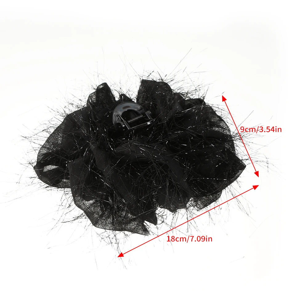 Large White Bow Hair Claw Clip Elegant Hair Accessories for Women Girls Temperament Hair Grips Clamp Korean Headwear Gift