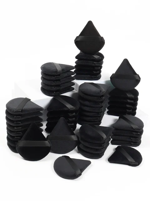 Borla de maquillaje triangular de terciopelo: Sellado Perfecto Emoape