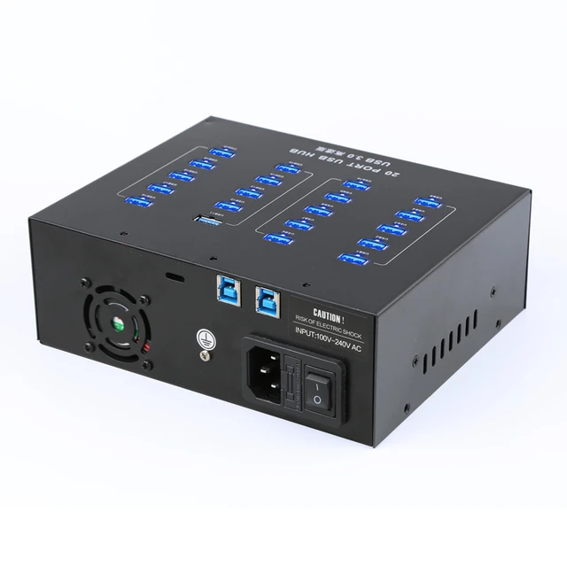 Sipolar USB 3.0 Super Speed 5Gbps Multiple 20 Port USB Charger And Data  Syncs Hubs Outpu